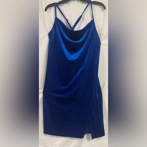 Elegant Blue Velvet Women's Top